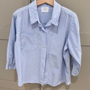 Fostered collection stripped poplin button up